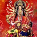 The Appearance of Goddess Durga and the Destruction of Mahisasur by Her.  Worship of the Primordial Power